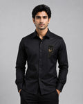Black Panther Black Embroidered Shirt