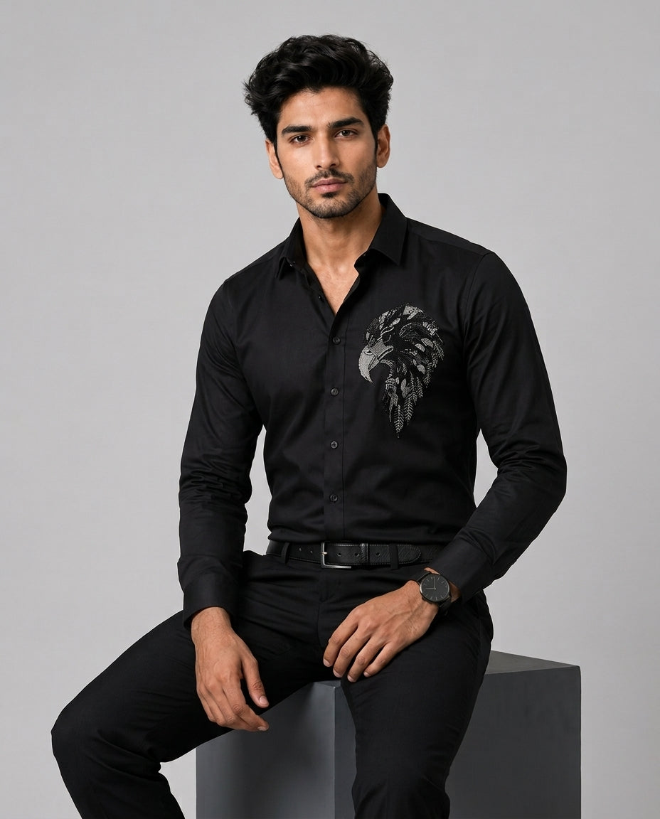 Vogue Eagle Black Designer shirt