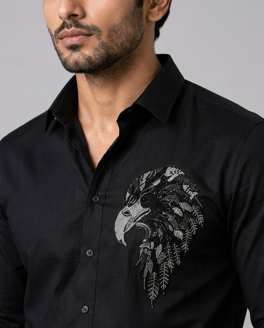 Vogue Eagle Black Designer shirt
