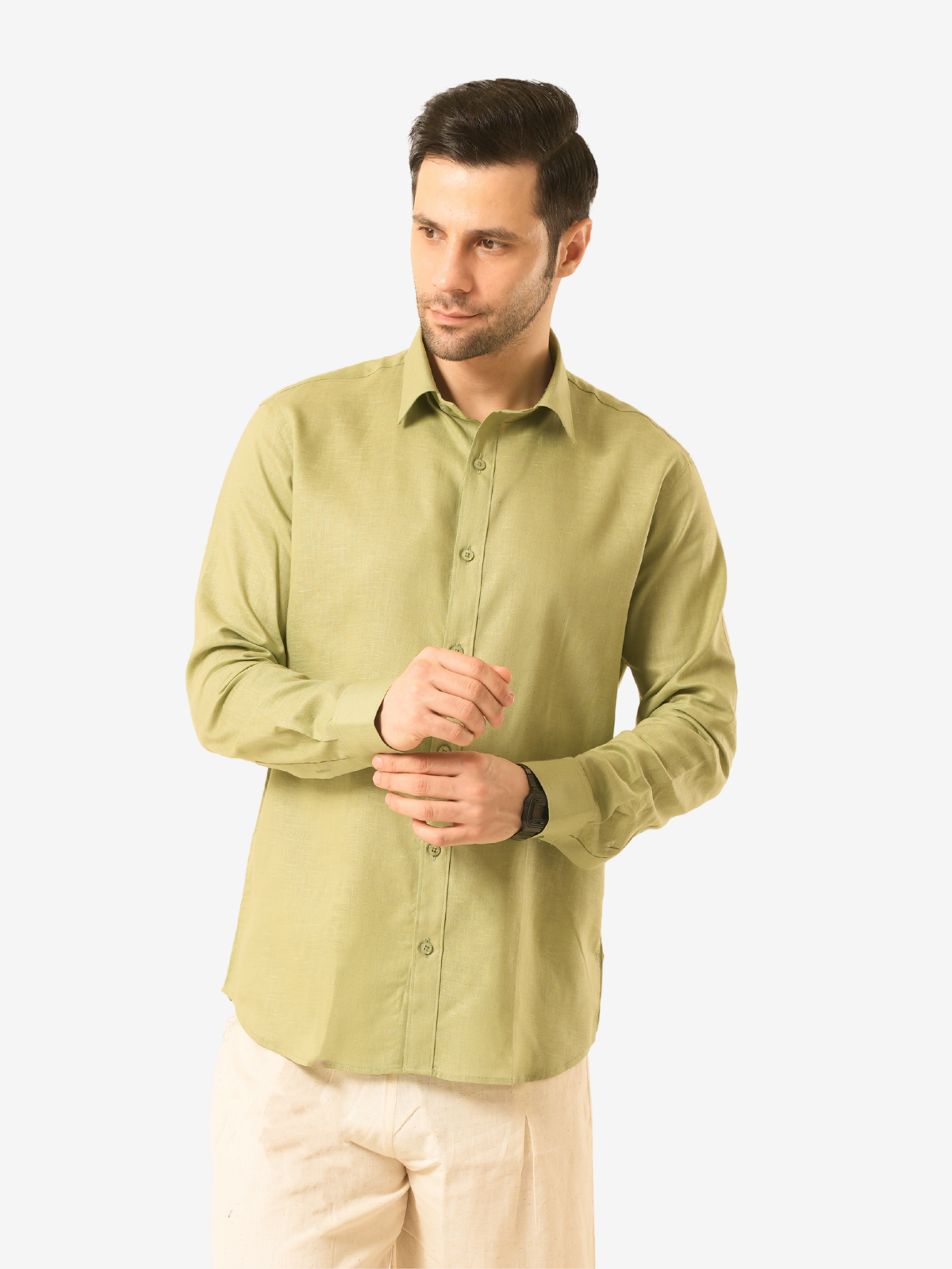 Coastal Sage Linen Shirt