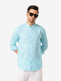 Glacier Blue Linen Shirt