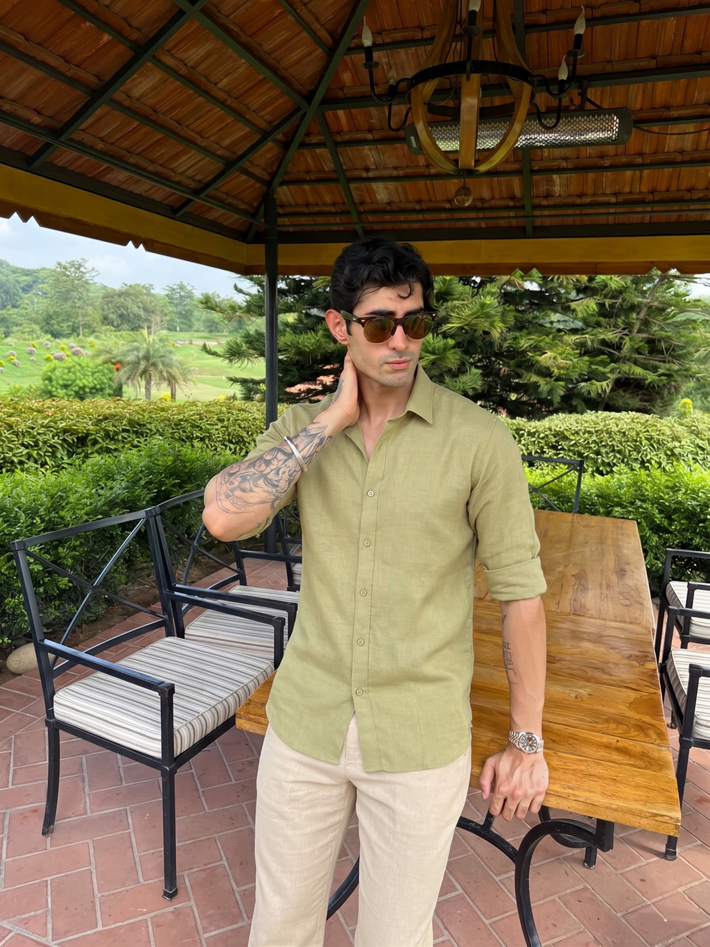 Coastal Sage Linen Shirt