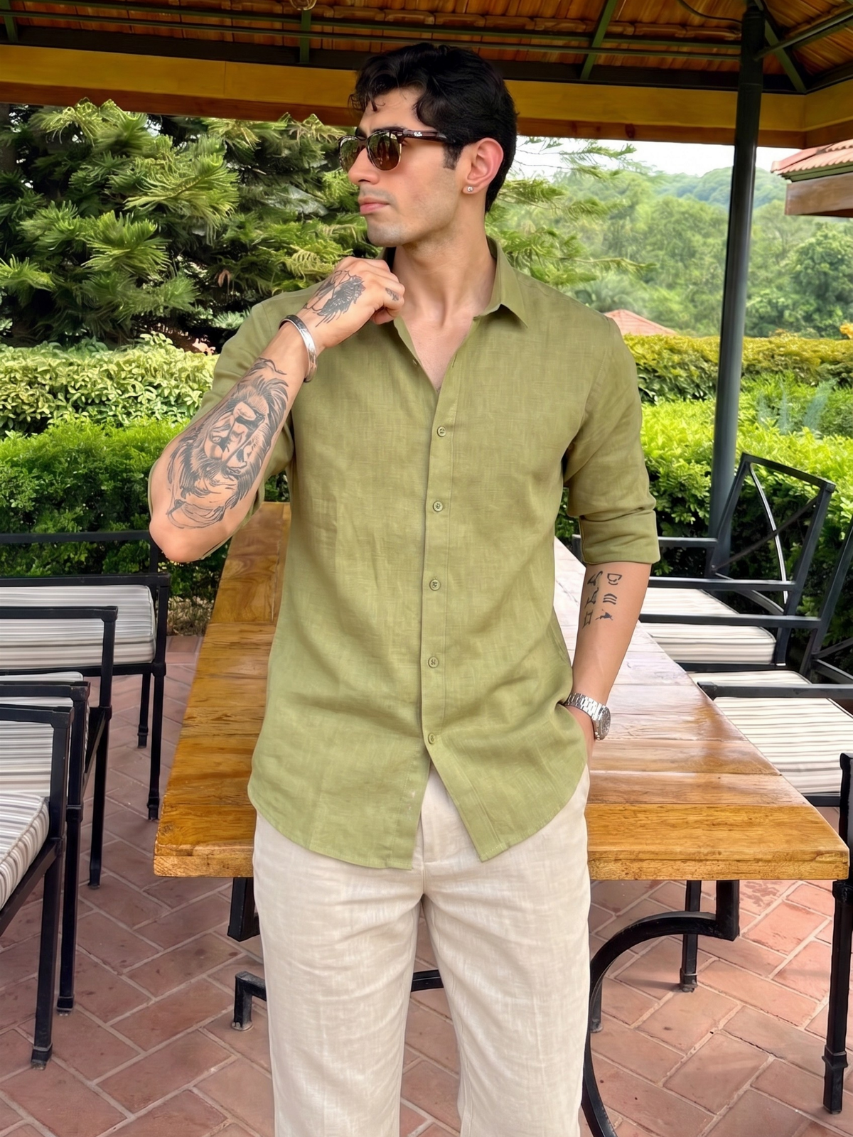 Coastal Sage Linen Shirt