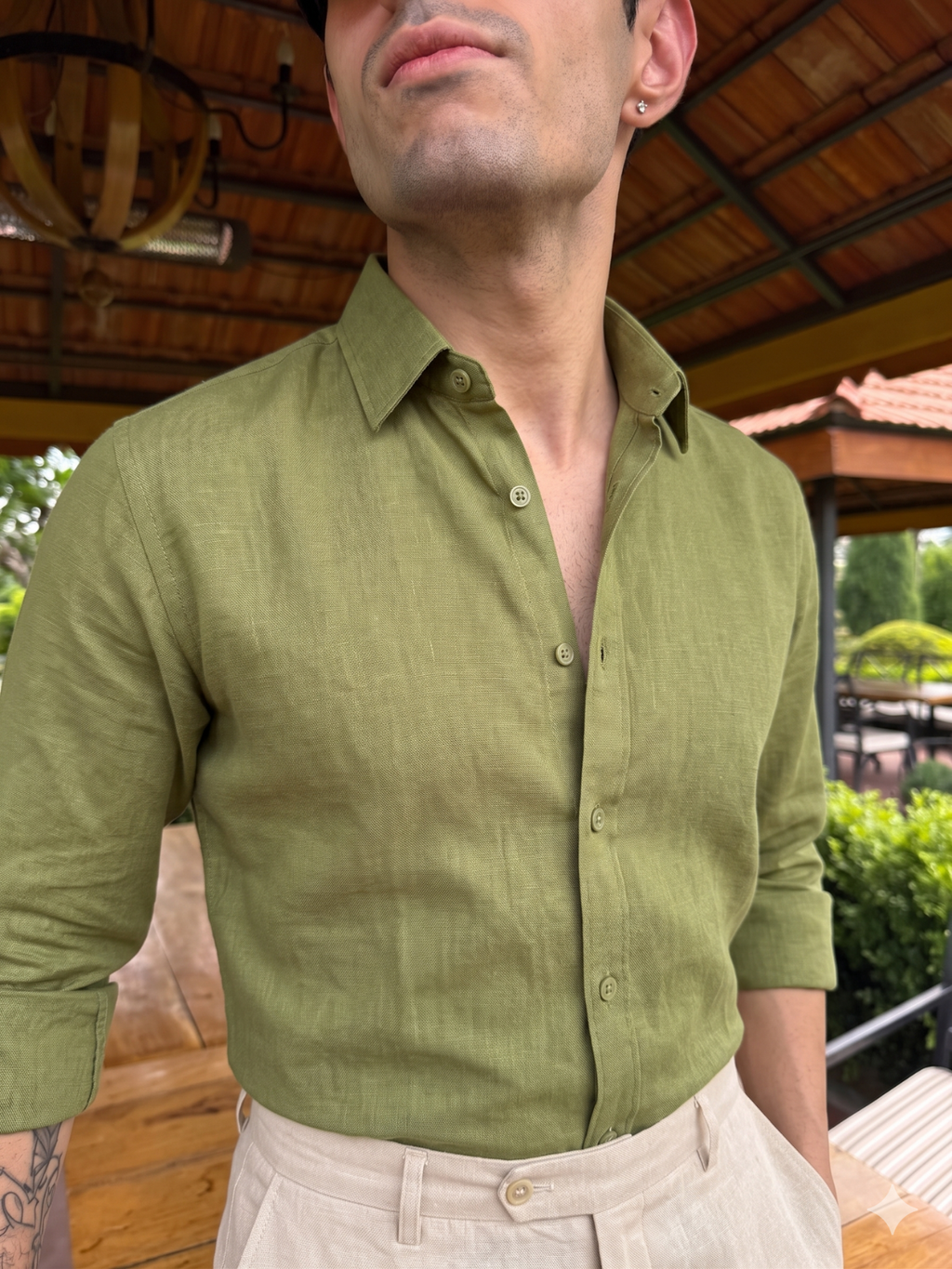 Coastal Sage Linen Shirt