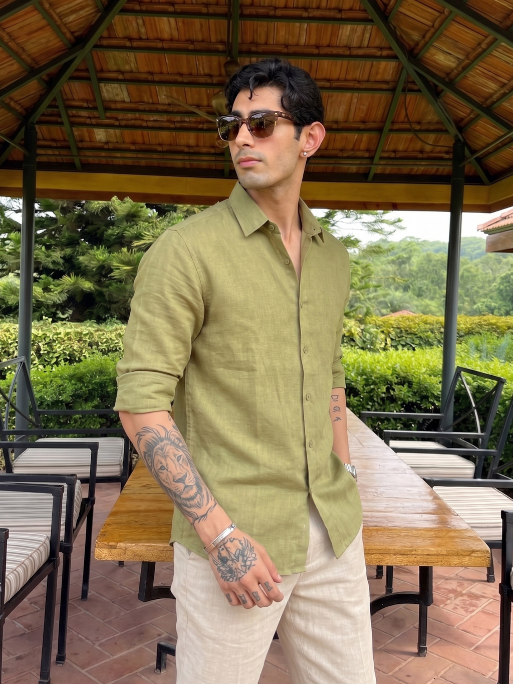 Coastal Sage Linen Shirt