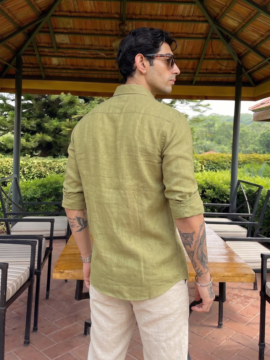 Coastal Sage Linen Shirt