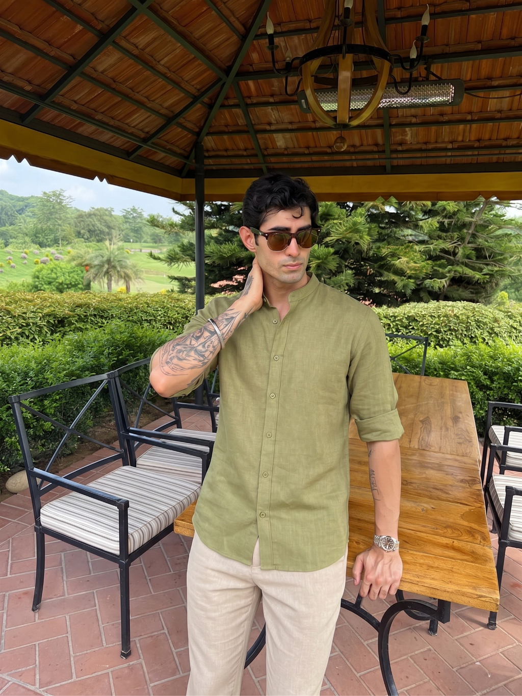 Coastal Sage Linen Shirt