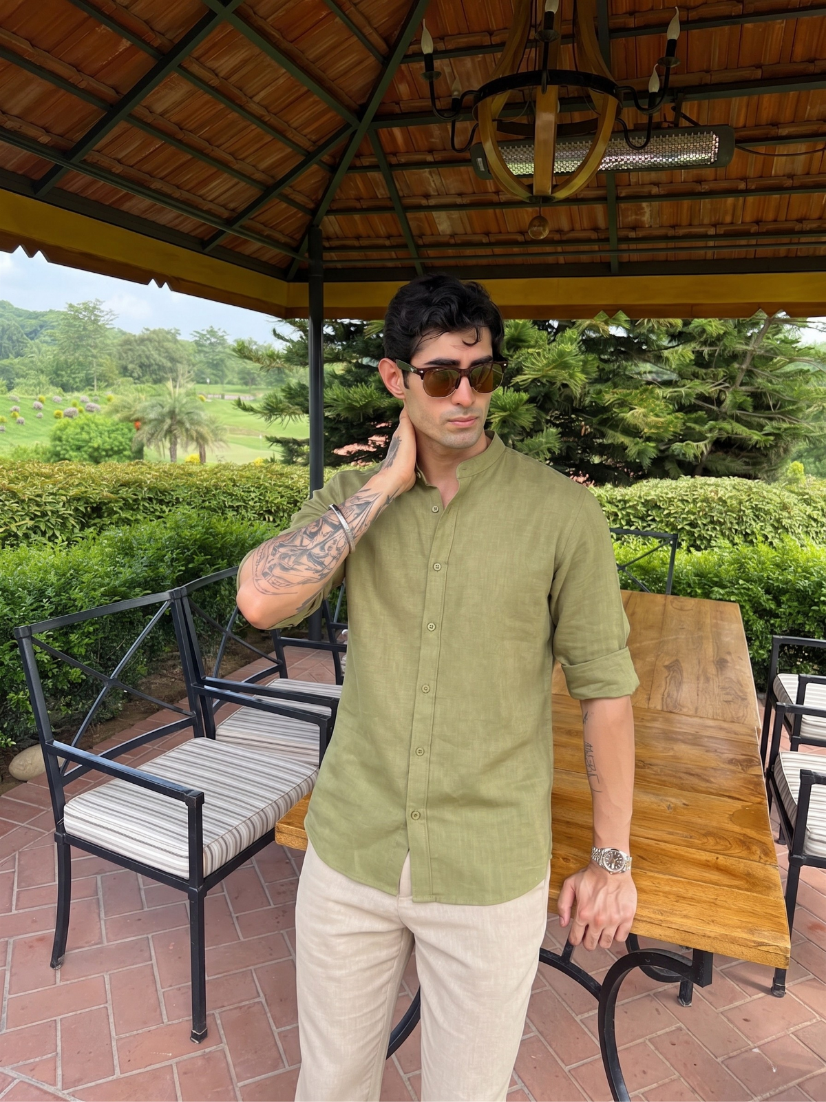 Coastal Sage Linen Shirt