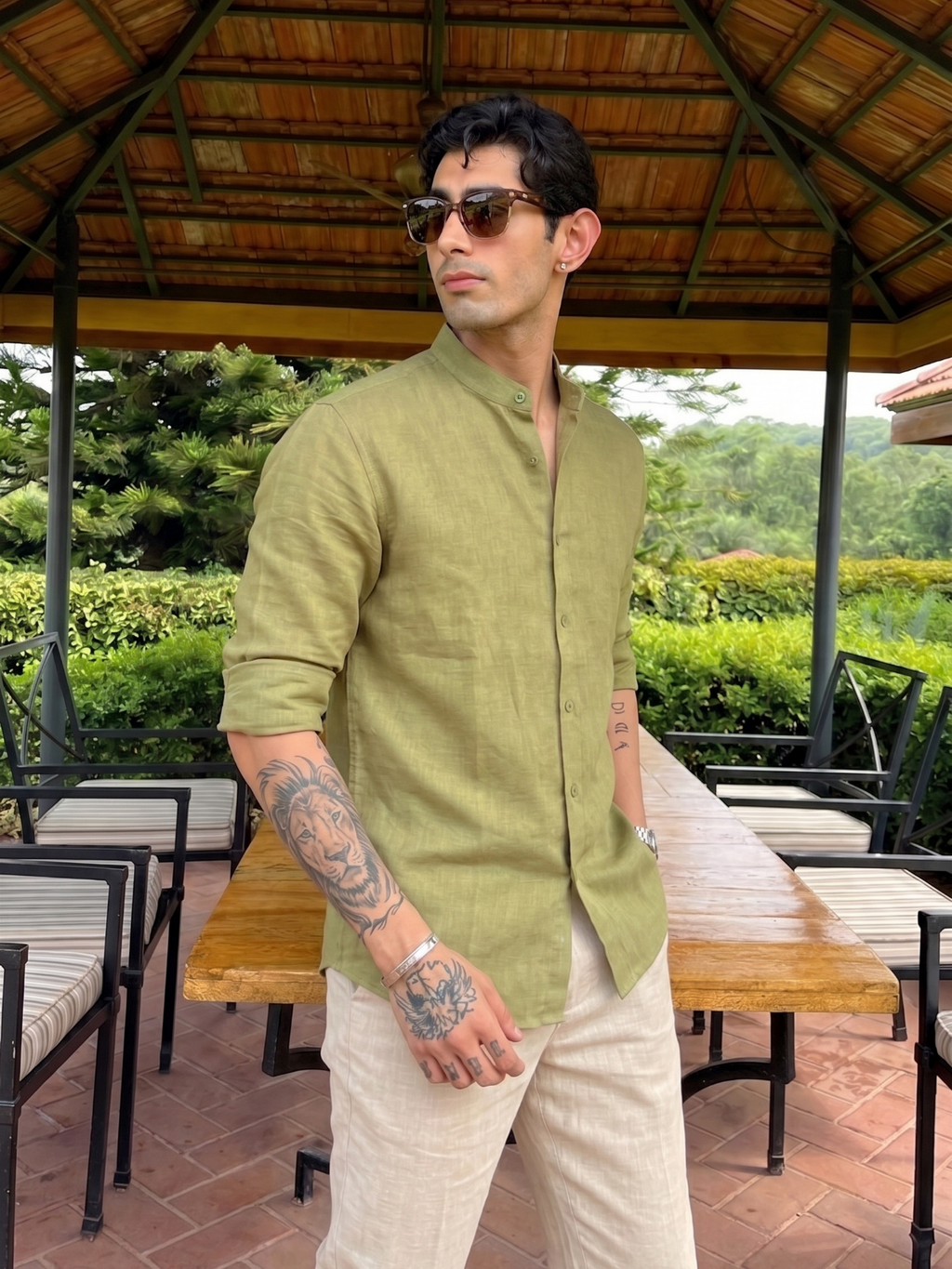 Coastal Sage Linen Shirt
