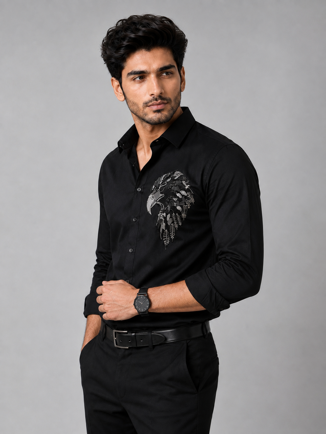 Vogue Eagle Black Designer shirt