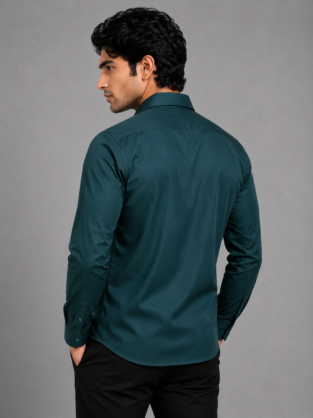 Stellar Stag Green Hand-Crafted Shirt
