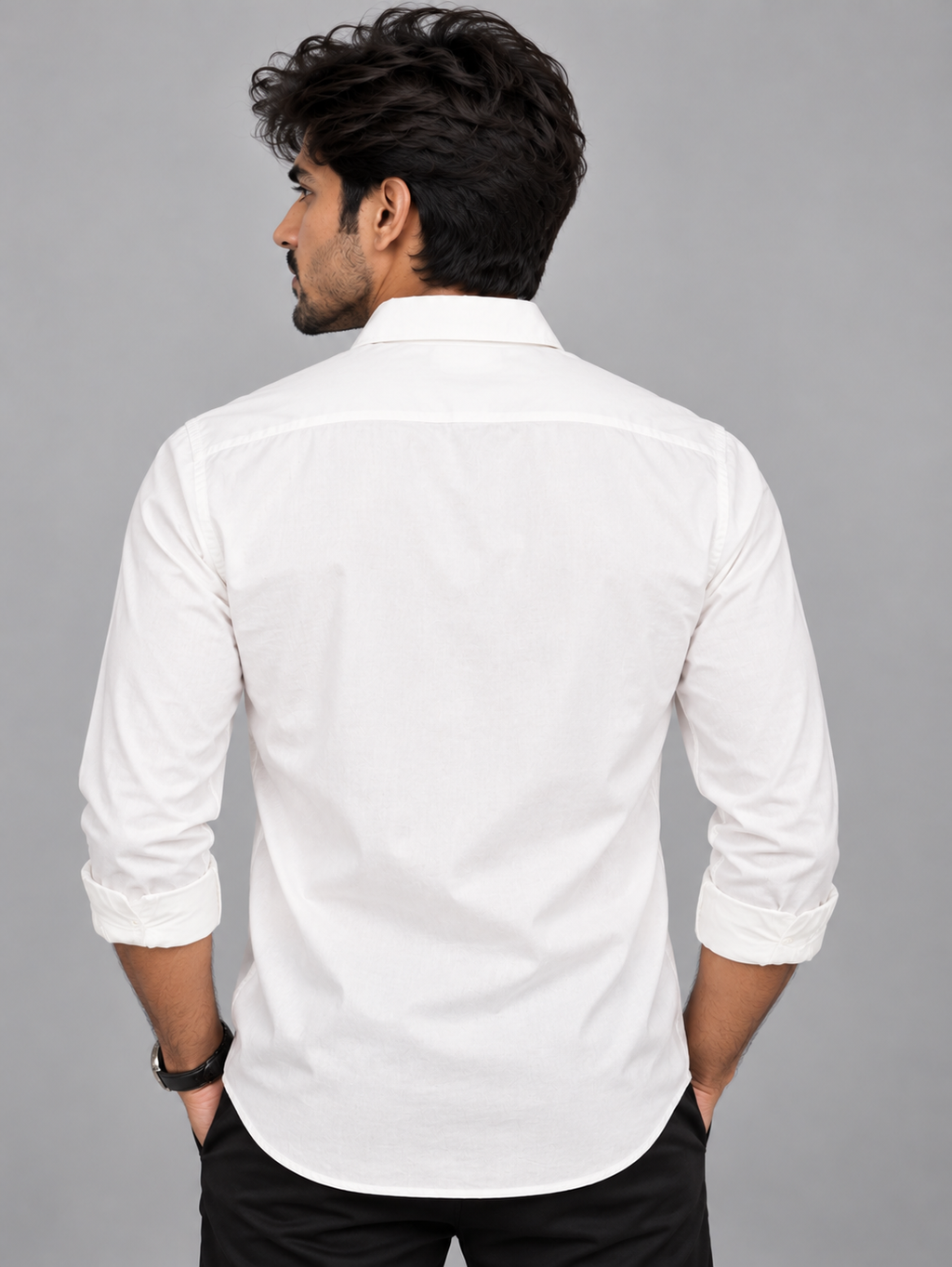 Hand embroidered Night Owl White shirt