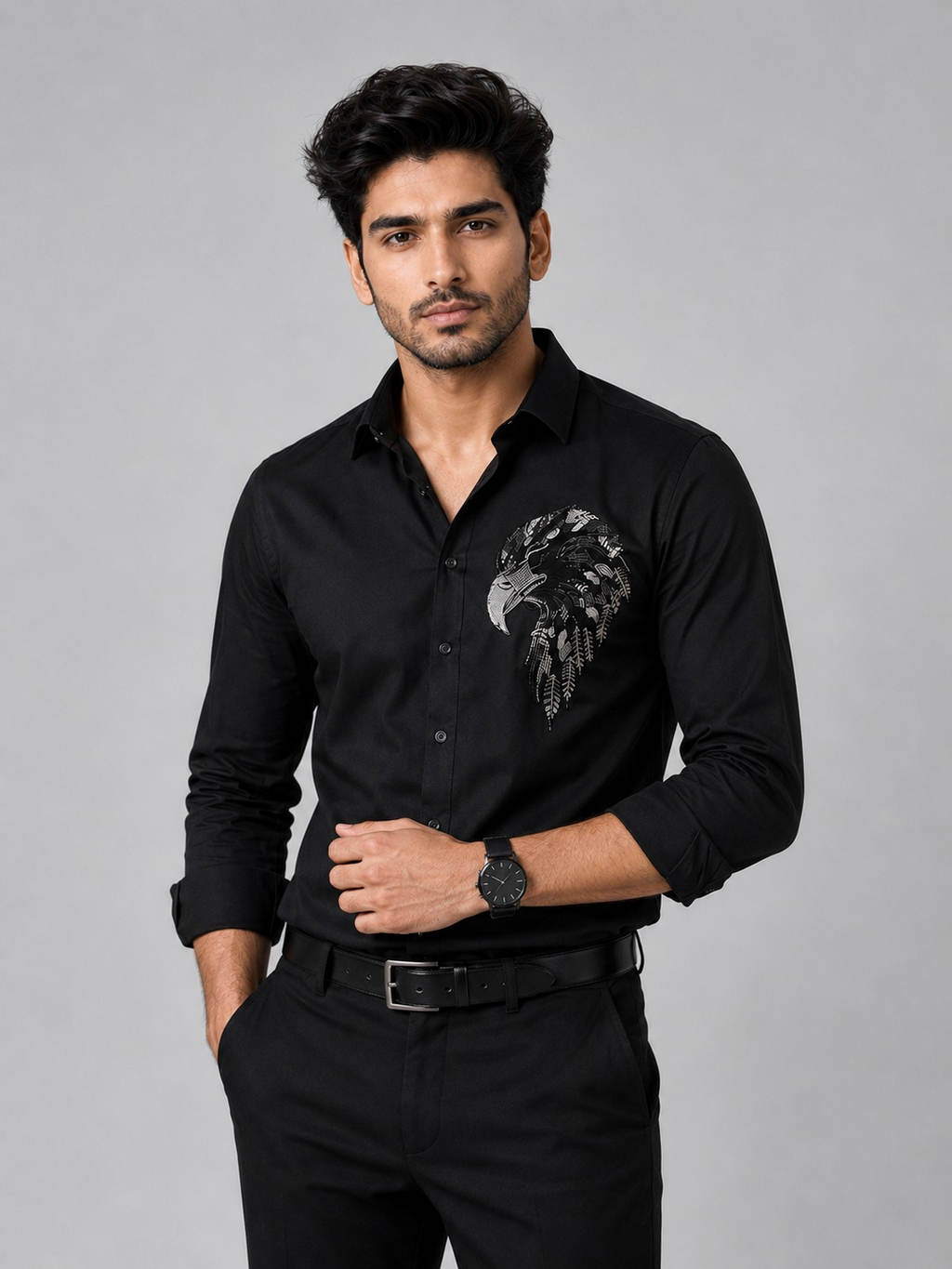 Vogue Eagle Black Designer shirt