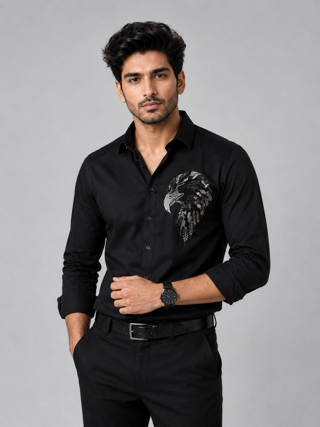 Vogue Eagle Black Designer shirt