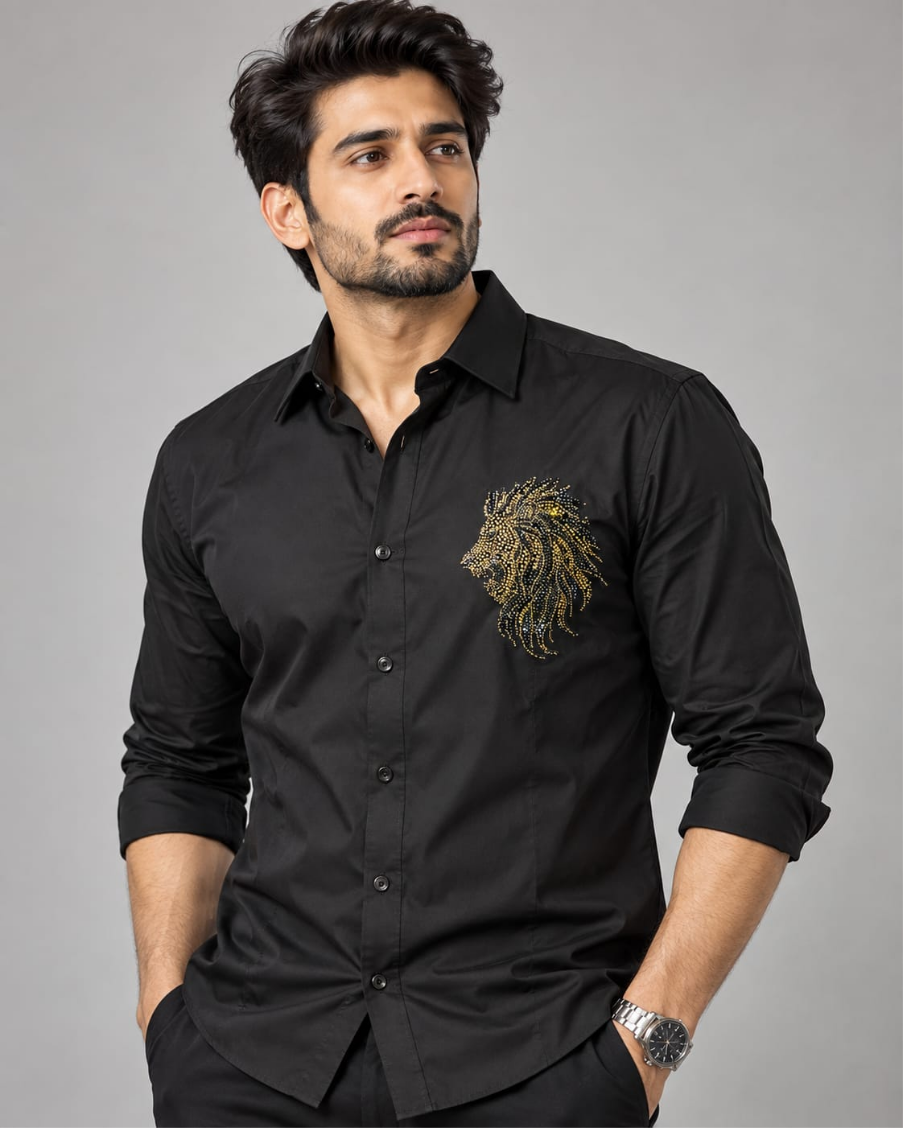 Lionheart black designer shirt