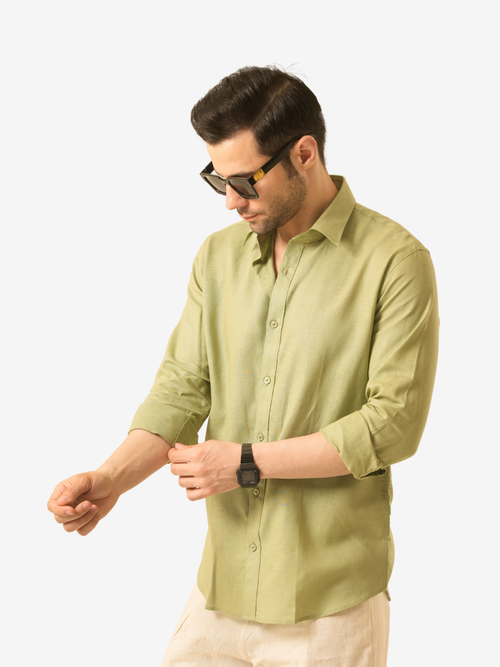 Coastal Sage Linen Shirt