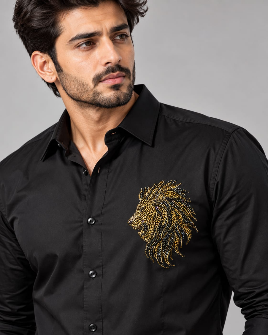 Lionheart black designer shirt
