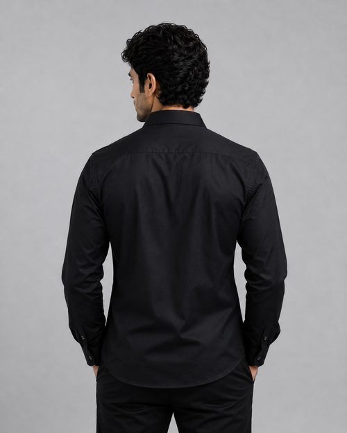Black Panther Black Embroidered Shirt