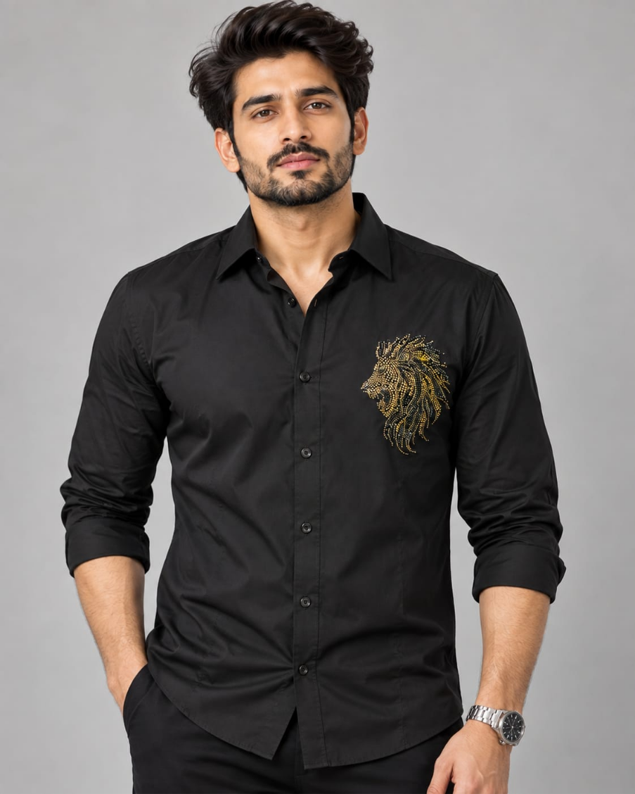 Lionheart black designer shirt