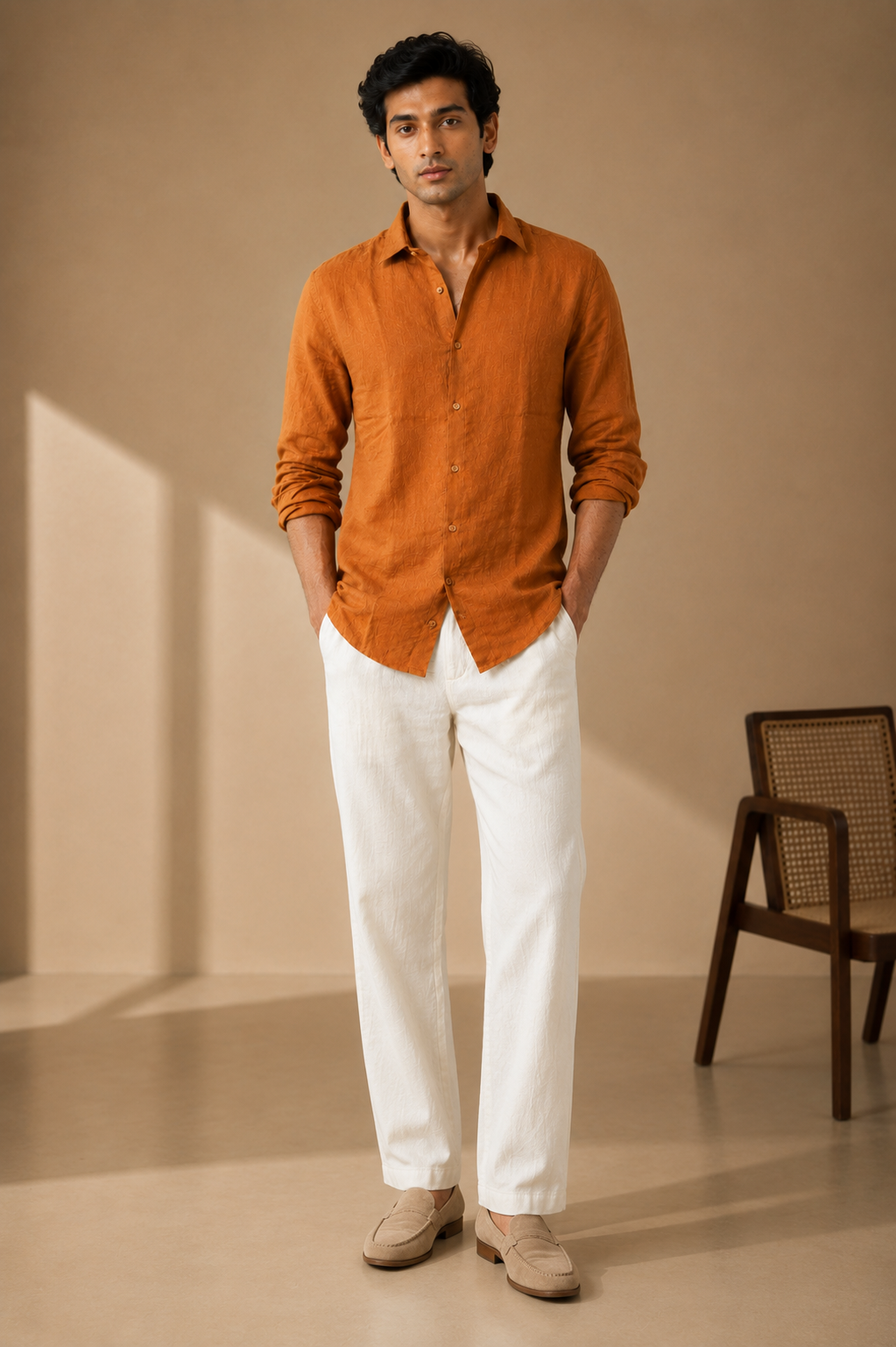 Mustard Linen Shirt