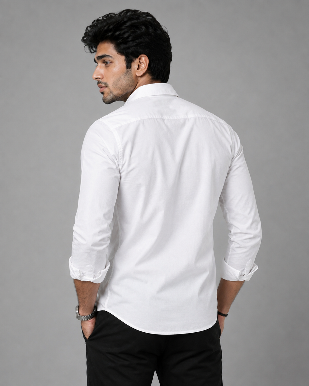 Black Panther White Embroidered Shirt