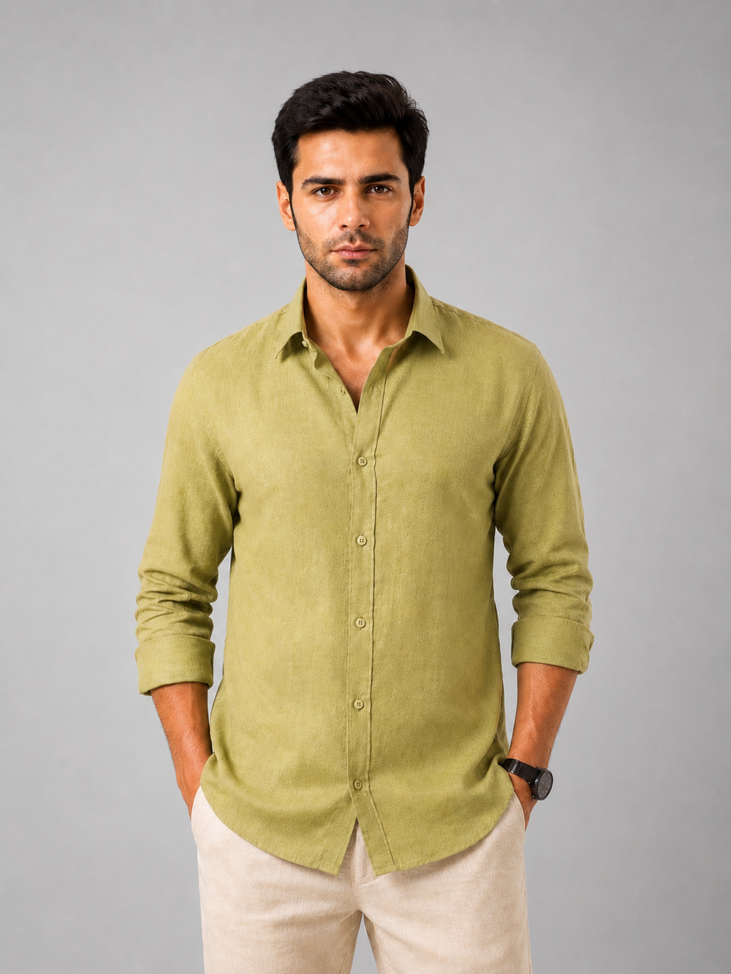 Coastal Sage Linen Shirt