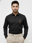 Stellar Stag Black Hand-Articulated Shirt