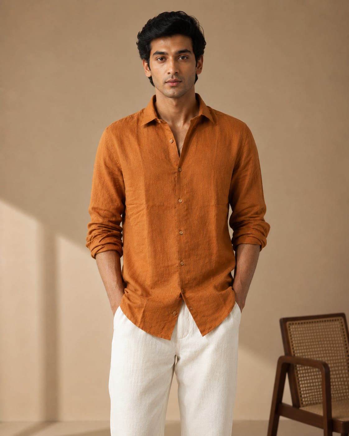 Mustard Linen Shirt