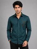 Stellar Stag Green Hand-Crafted Shirt
