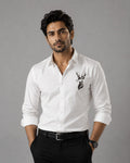 Stellar Stag White Hand-Crafted Shirt