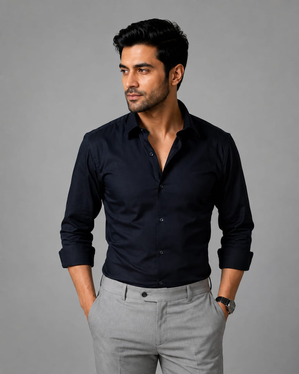 Midnight Navy Blue Luxe-Fit