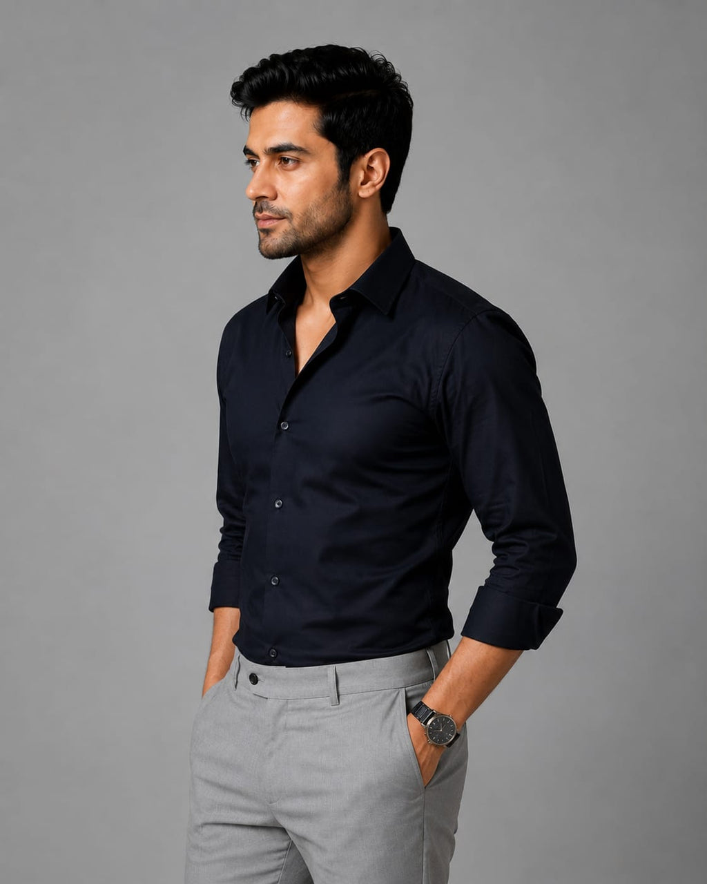 Midnight Navy Blue Luxe-Fit