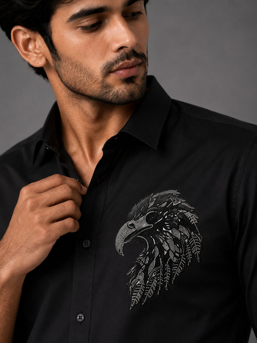 Vogue Eagle Black Designer shirt