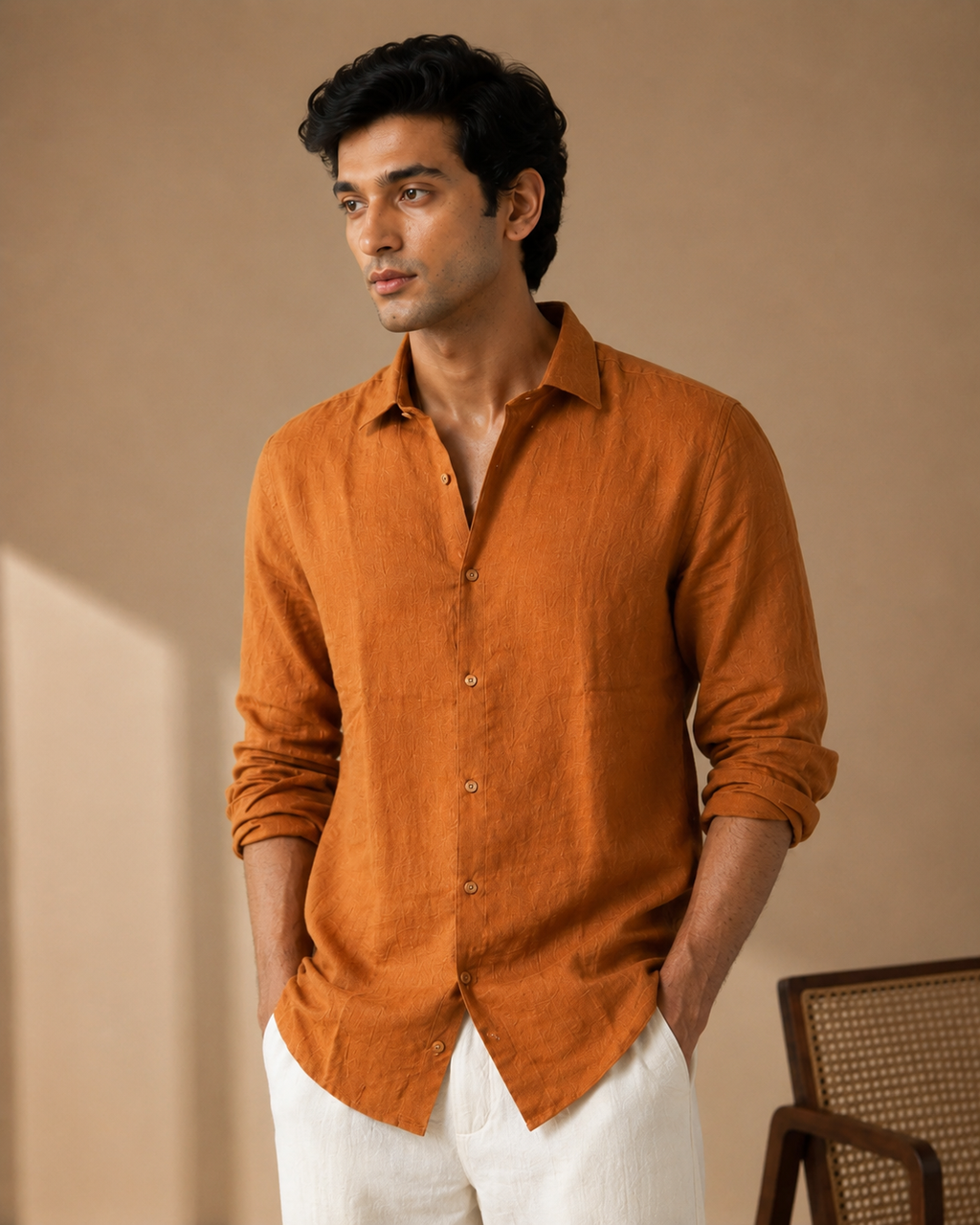 Mustard Linen Shirt