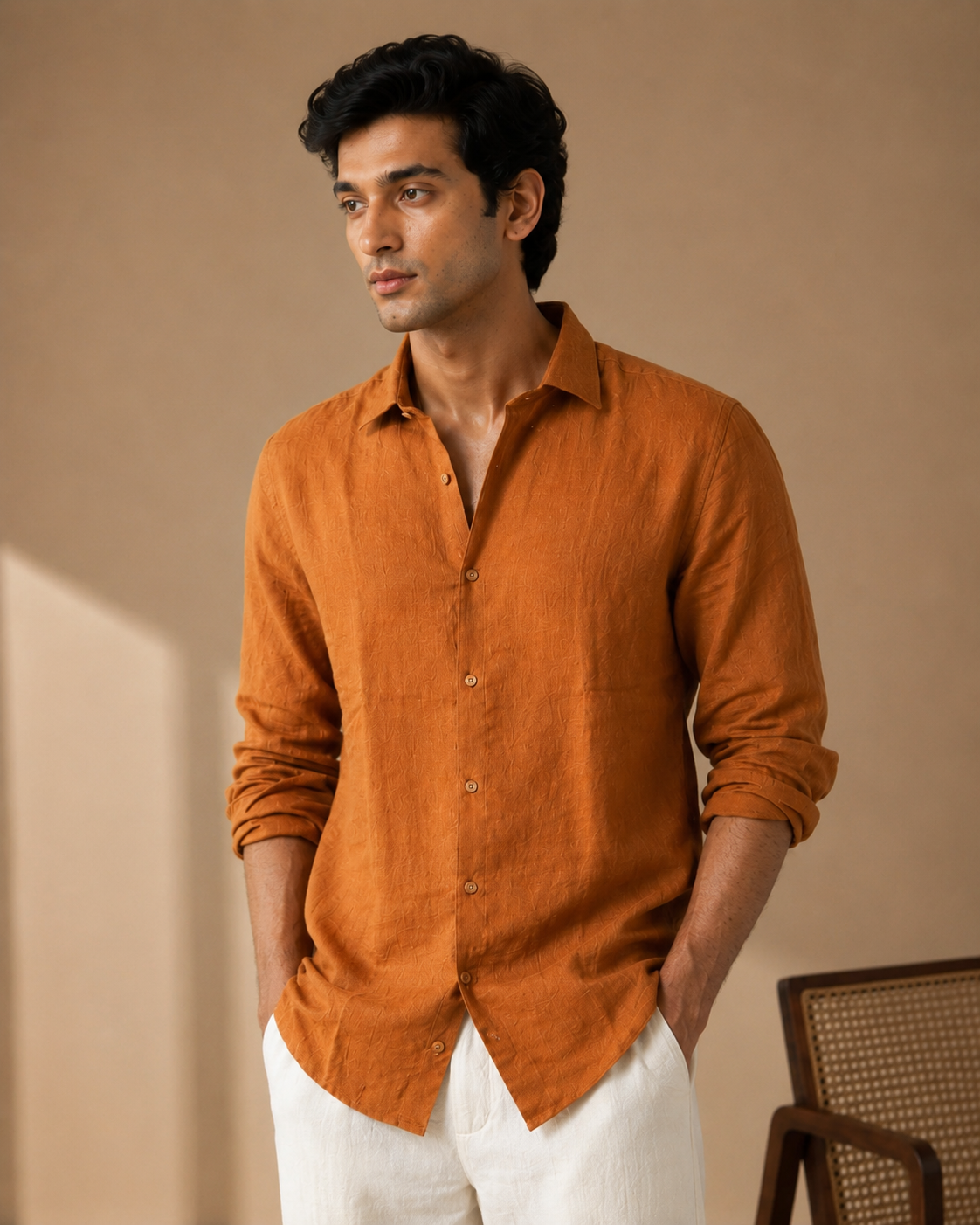 Mustard Linen Shirt