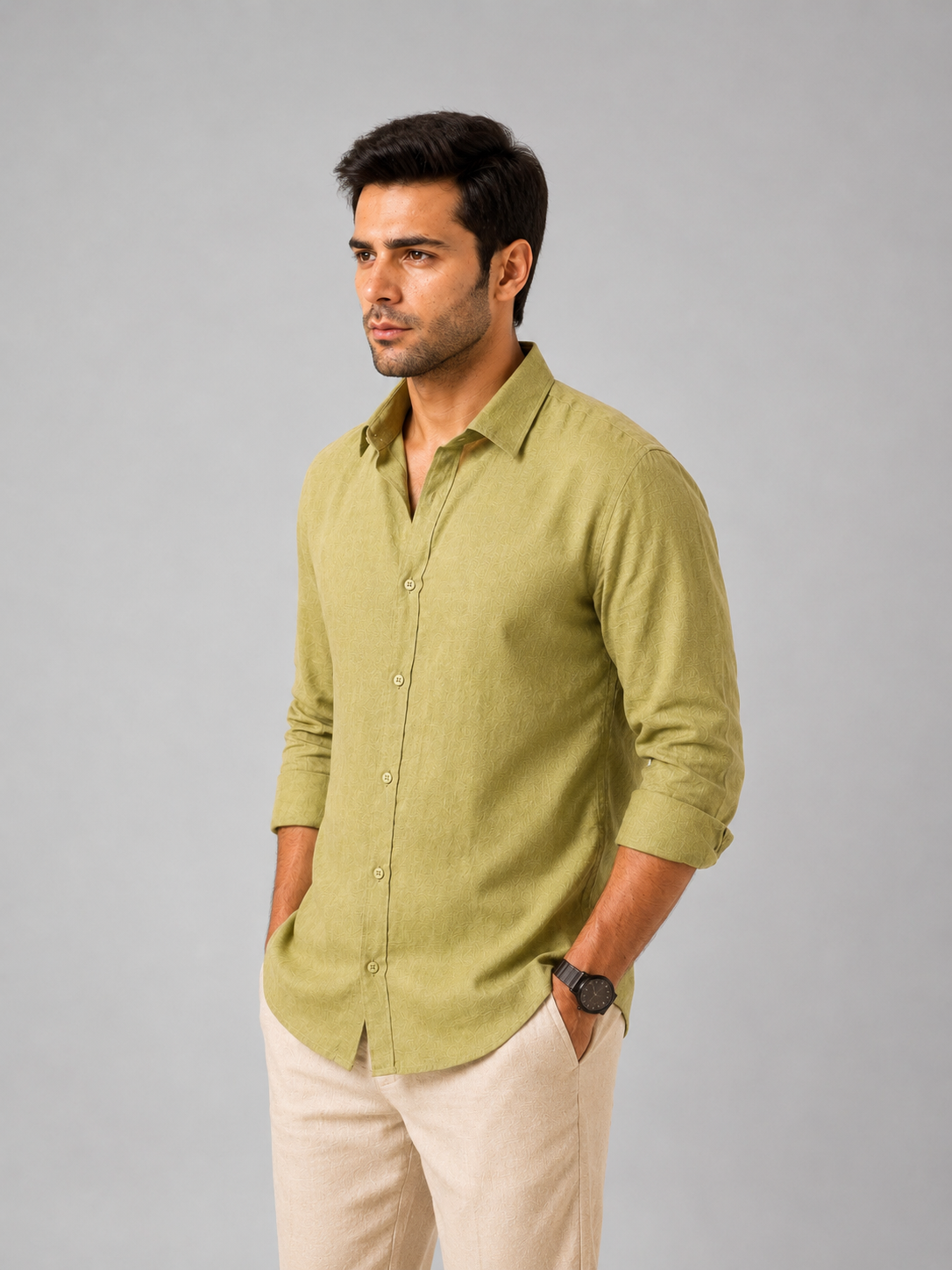 Coastal Sage Linen Shirt