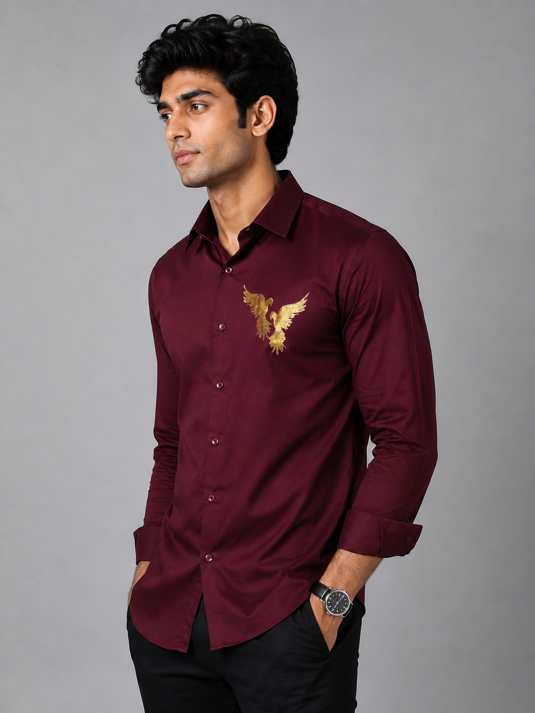 Maroon Falcon Signature Shirt