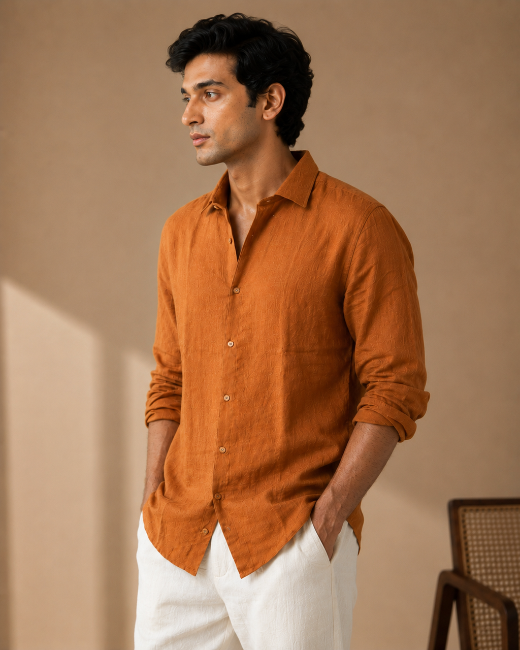 Mustard Linen Shirt