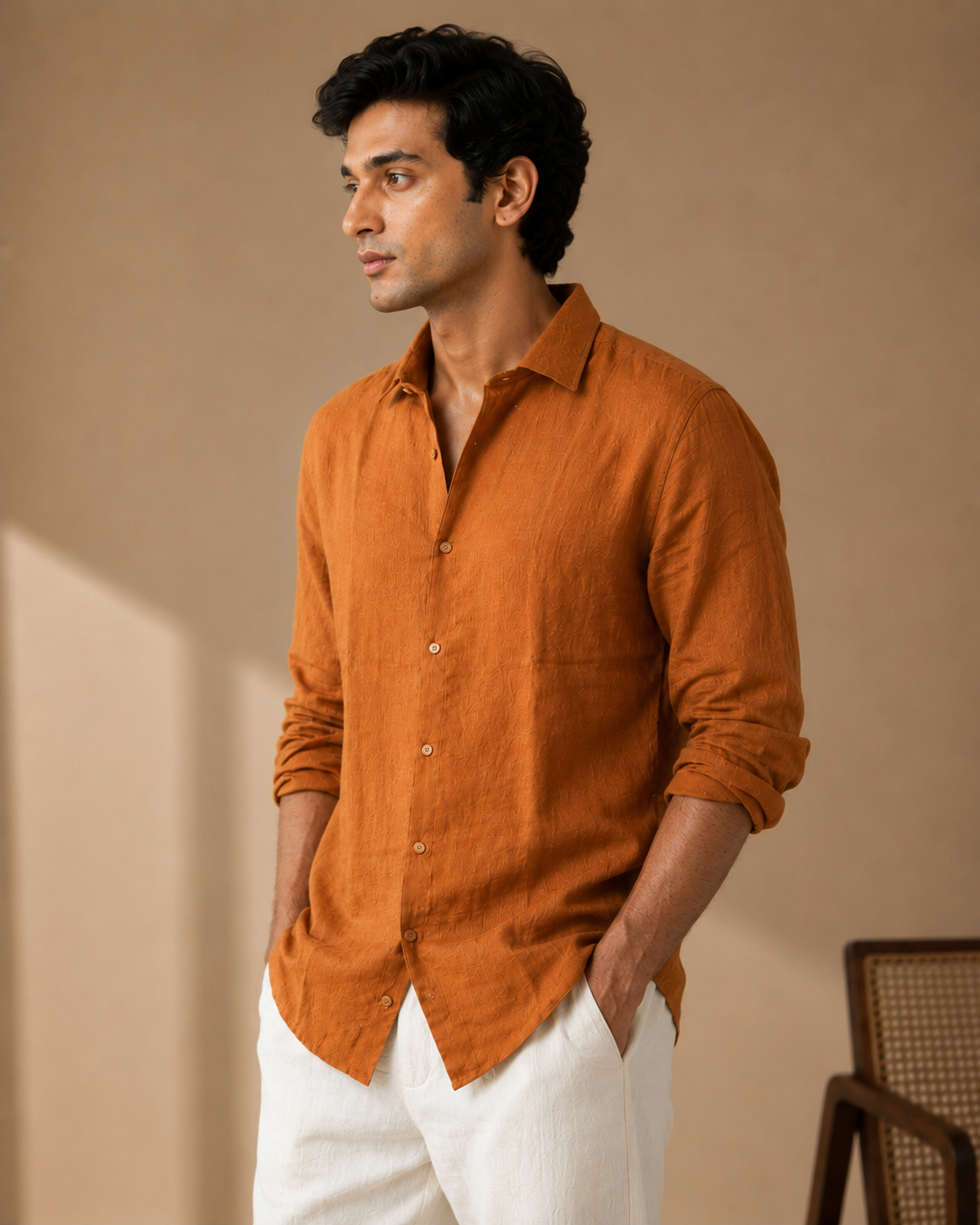Mustard Linen Shirt
