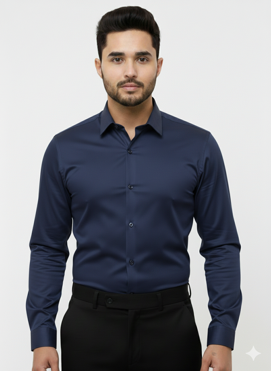 Midnight Navy Blue Luxe-Fit