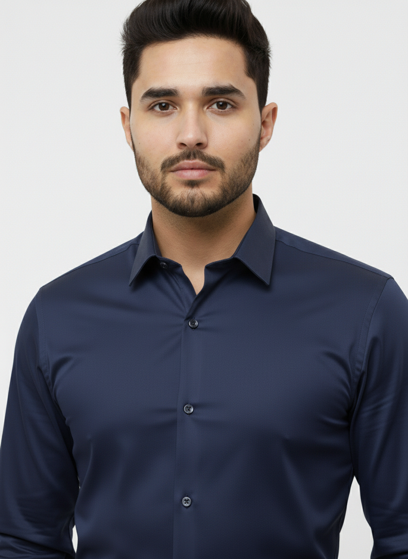 Midnight Navy Blue Luxe-Fit